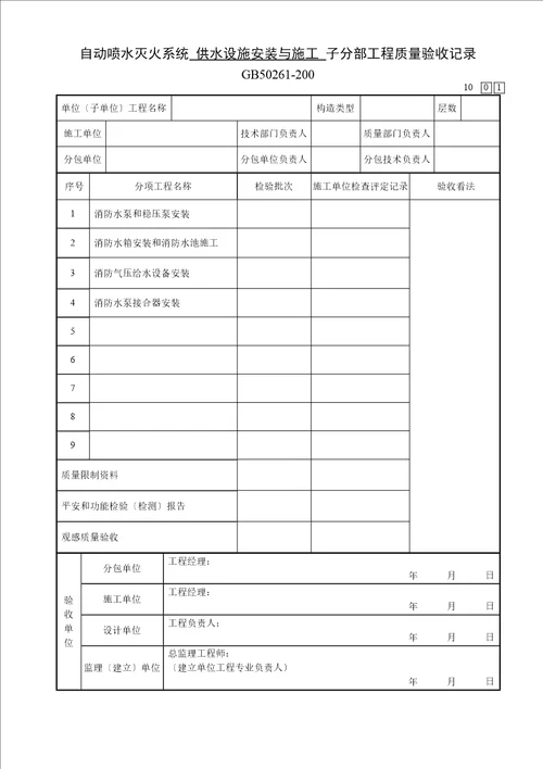 自动喷水灭火系统内业资料 3