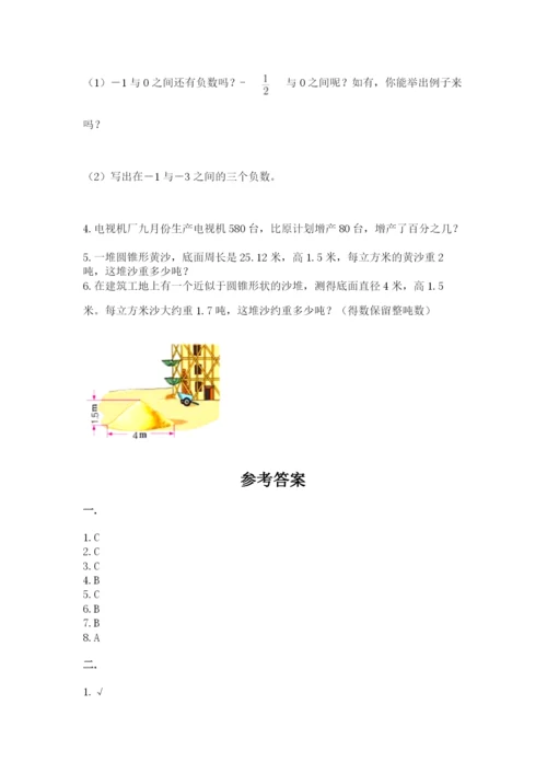 小学毕业班数学检测卷【网校专用】.docx