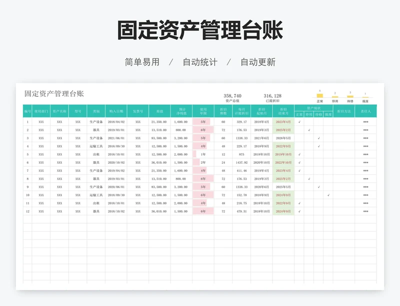 固定资产管理台账