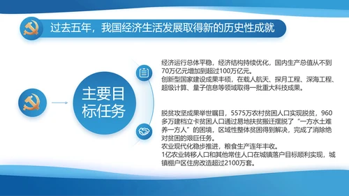 蓝色大气党建党支部年终工作总结PPT