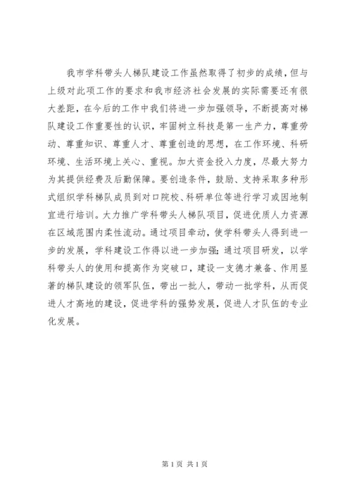 学科专业带头人梯队建设工作总结.docx