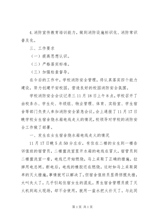 学校消防安全会议记录.docx