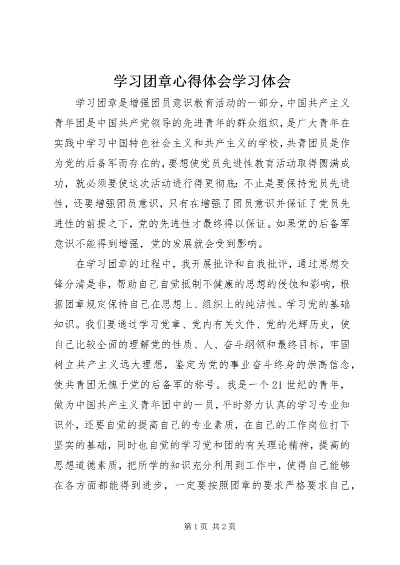 学习团章心得体会学习体会 (3).docx