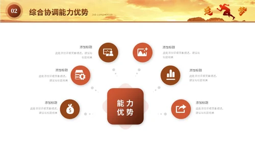 商务励志风岗位竞聘自我介绍岗位晋升个人简历ppt模板