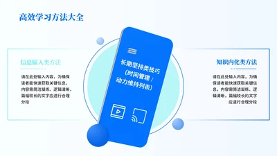 蓝色简约风2项列表PPT单页