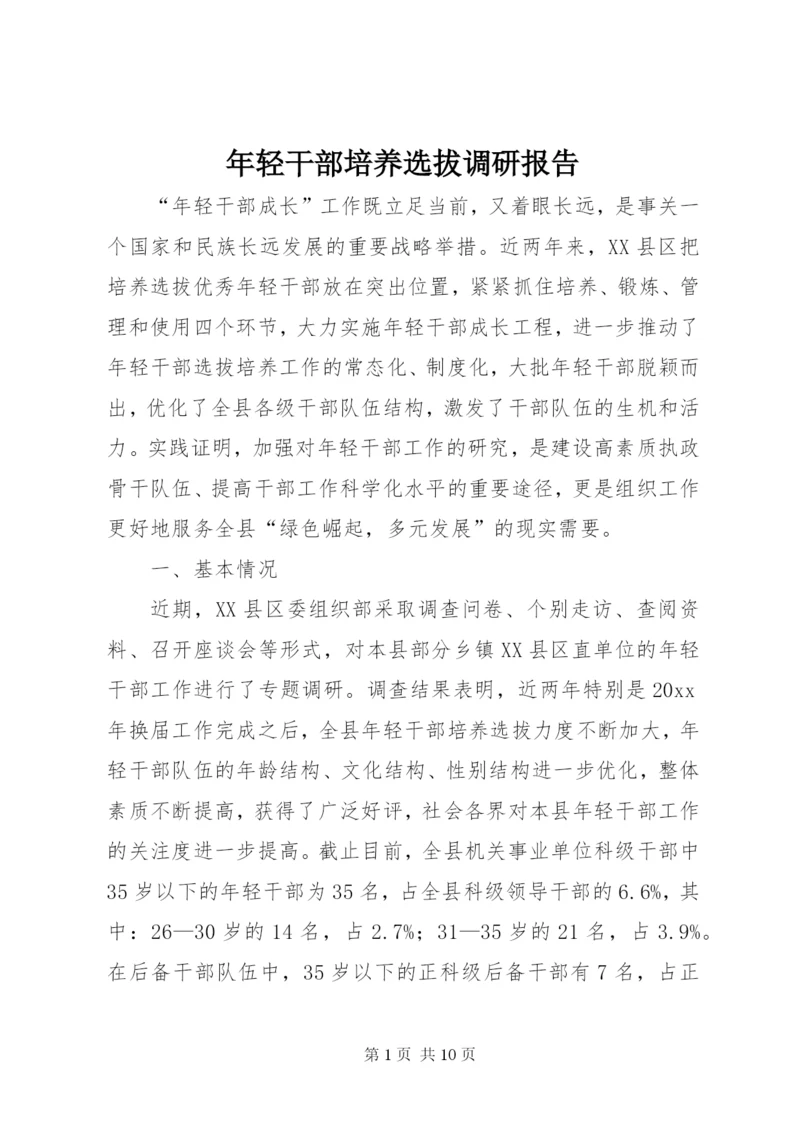 年轻干部培养选拔调研报告 (7).docx