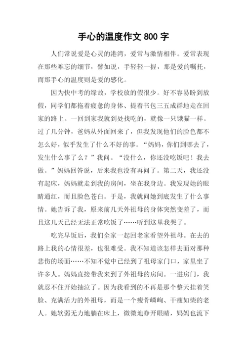 手心的温度作文800字.docx