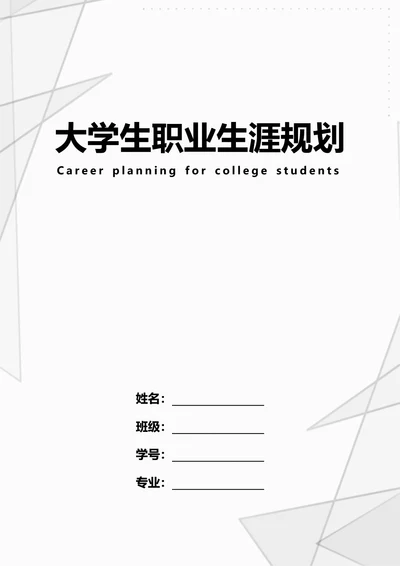 大学生职业生涯规划