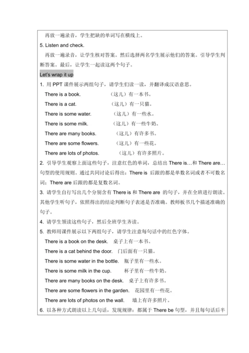 Unit 5 There is a big bed Part B&PC Read and write
