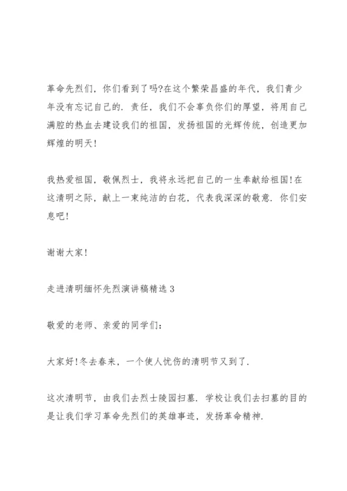 走进清明缅怀先烈演讲稿(6篇).docx