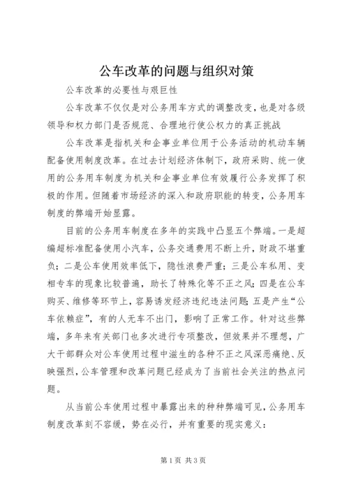 公车改革的问题与组织对策 (3).docx