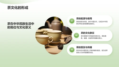 绿色小清新茶文化茶艺介绍通用模板PPT模板