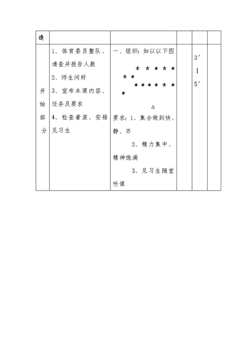 4×50米接力跑教案