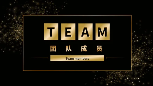 黑金商务企业团队成员介绍PPT模板