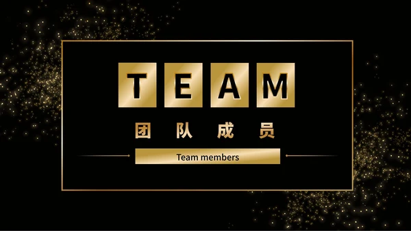 黑金商务企业团队成员介绍PPT模板