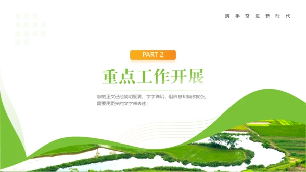 全面推进乡村振兴，田间经济通用PPT模板