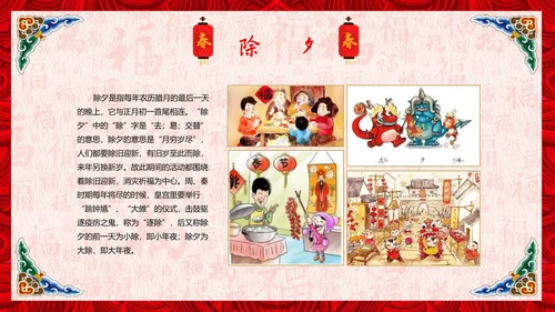 春节习俗传统文化PPT模板