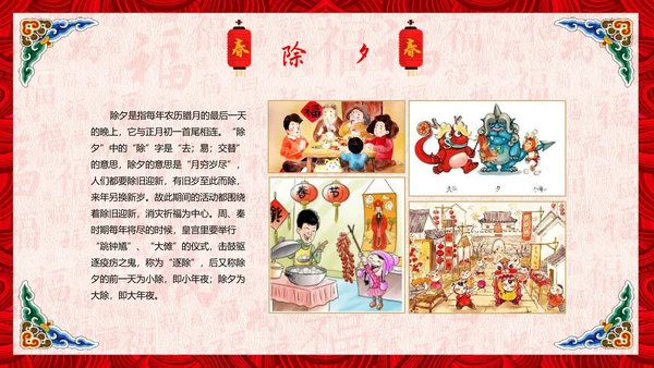 春节习俗传统文化PPT模板