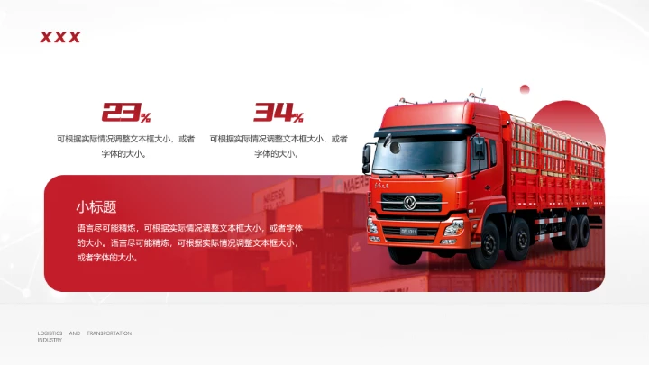 物流行业货运物流运输公司企业介绍简介PPT模版1