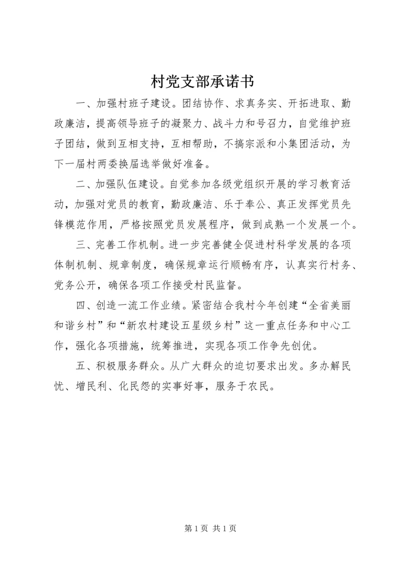 村党支部承诺书 (2).docx