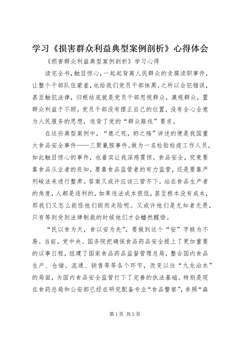 学习《损害群众利益典型案例剖析》心得体会 (4).docx