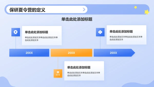 蓝色插画风保研夏令营介绍PPT模板