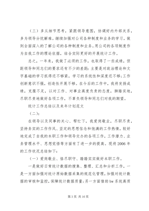 统计工作总结以及来年计划范文.docx