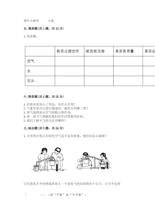 教科版小学三年级上册科学期末测试卷精品【实用】.docx