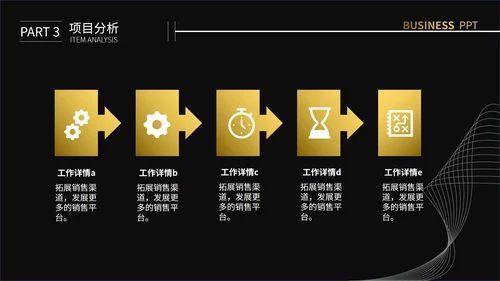 黑色简约线条创业计划书通用PPT模板