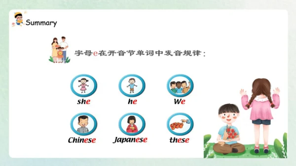 人教新起点小学英语三年级下册Unit5 Family Activities Let's Spell