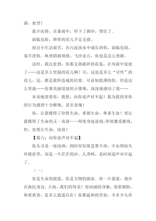 向你说声对不起作文.docx