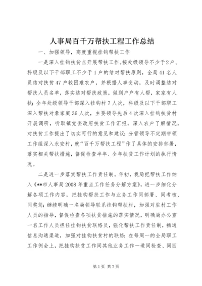 人事局百千万帮扶工程工作总结.docx