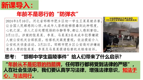 【新课标】10.2  我们与法律同行课件【2024春新教材】（25张ppt）