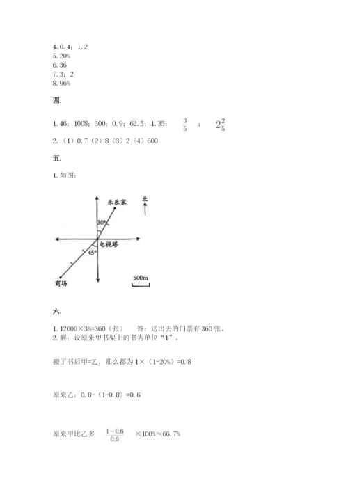 实用小学数学青岛版六年级下册期末测试卷精品（实用）.docx