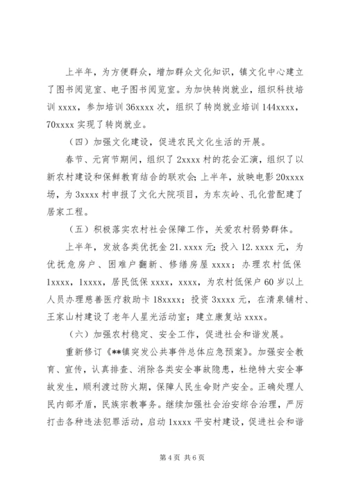 乡镇政府某年上半年工作总结.docx