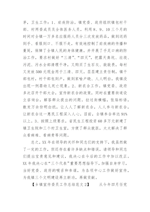 乡镇宣传委员工作总结.docx