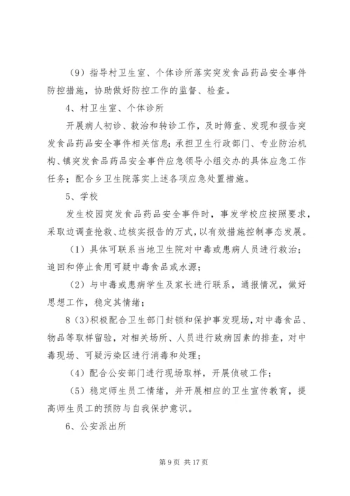 齐云山镇突发食品药品安全事件应急预案.docx