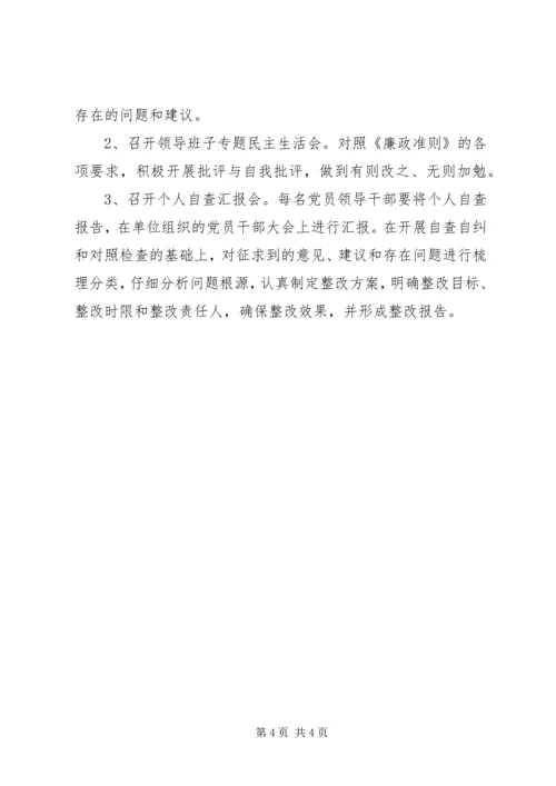 学习贯彻《廉政准则》自查报告精选.docx