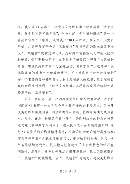 学习XX省第十一次党代会心得体会.docx