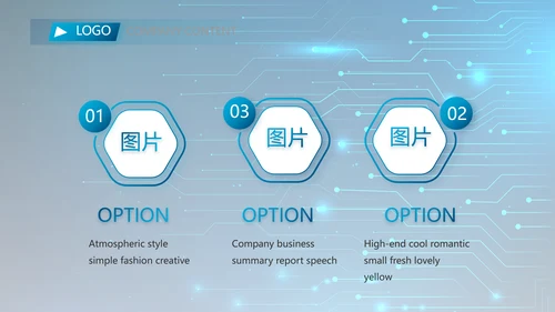 蓝色电子数码科技年终工作总结PPT