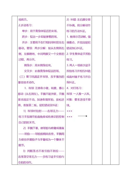 教案及说课稿-小学乒乓球拓展课教案