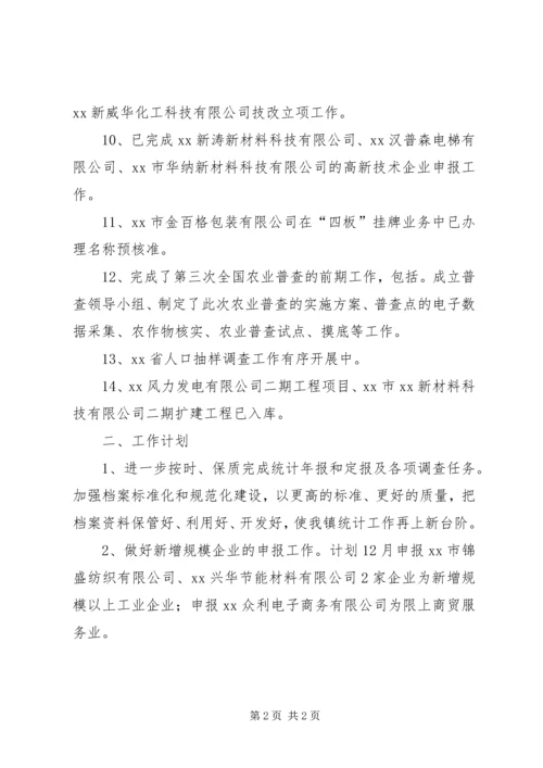 乡镇统计站11月工作总结范文.docx