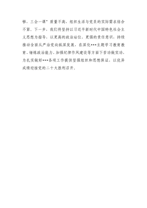 【工作总结】2022年上半年党支部党建设工作及落实全面从严治党主体责任情况总结汇报.docx
