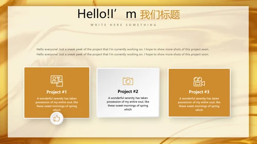 时尚微立体项目管理工作总结商务通用PPT动态模板