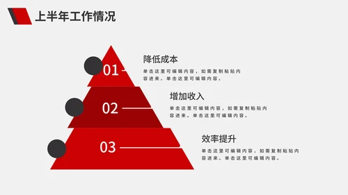 红色商务工作总结计划PPT模板