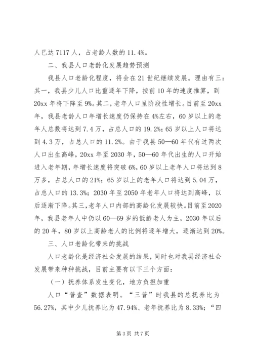 县政府人口老龄化发展情况调研报告 (2).docx