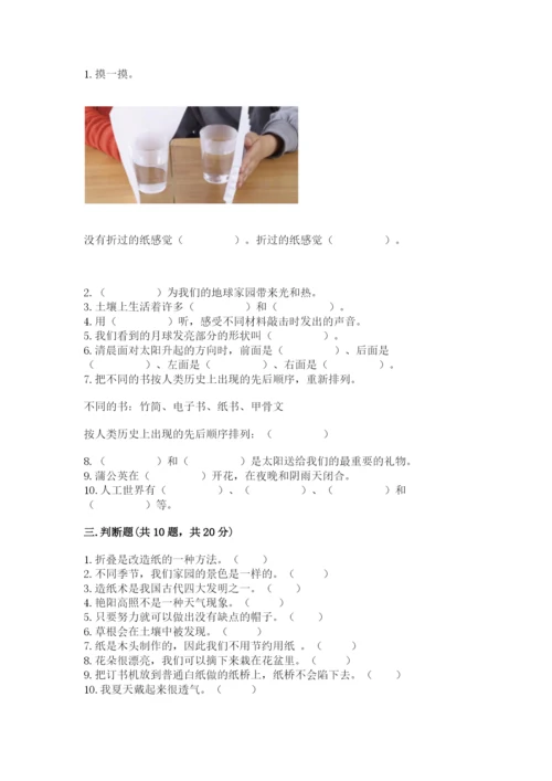 教科版二年级上册科学期末测试卷及参考答案（满分必刷）.docx