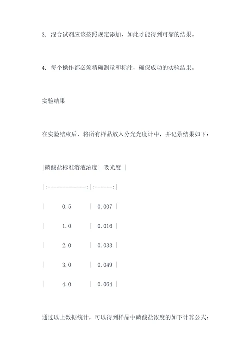 洗涤沉淀的实验报告