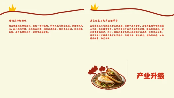 红色中国美食肉夹馍介绍PPT模板