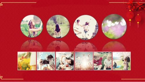 喜结良缘传统中式婚礼庆典通用PPT模板